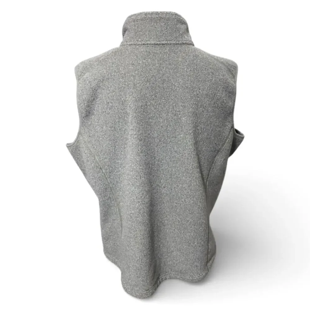Duluth Trading Co. Men's Fleece Vest XL Gray Full Zip Up Chest Zip Pocket